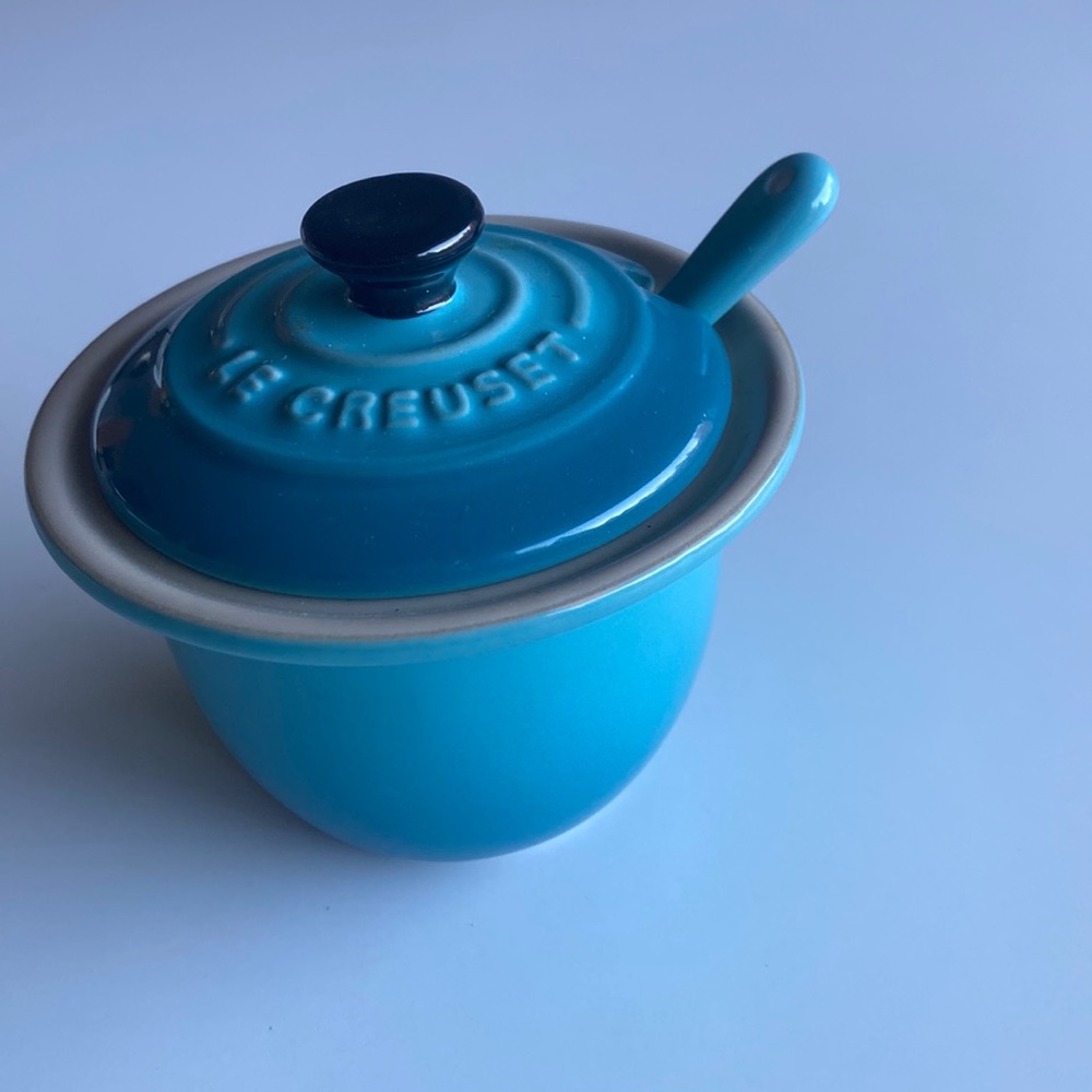 Le Creuset Indian Condiment Pot w/Spoon | Caribbean
